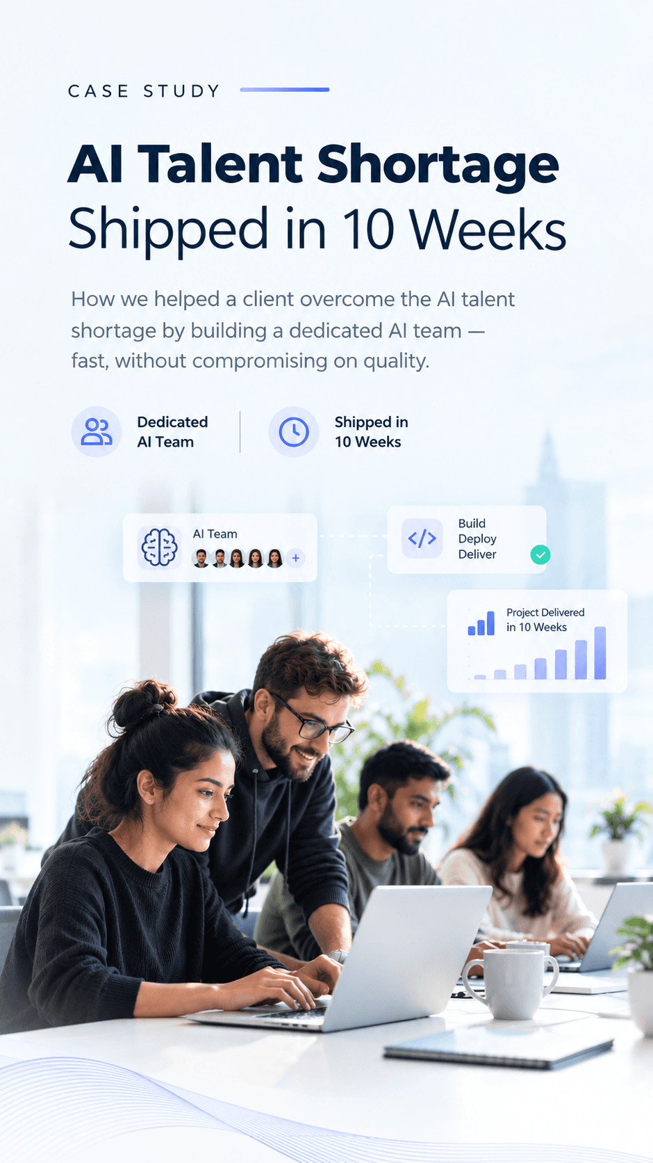 How a SaaS Company Shipped Its Stalled AI Roadmap in 10 Weeks Without Hiring a Single AI Engineer